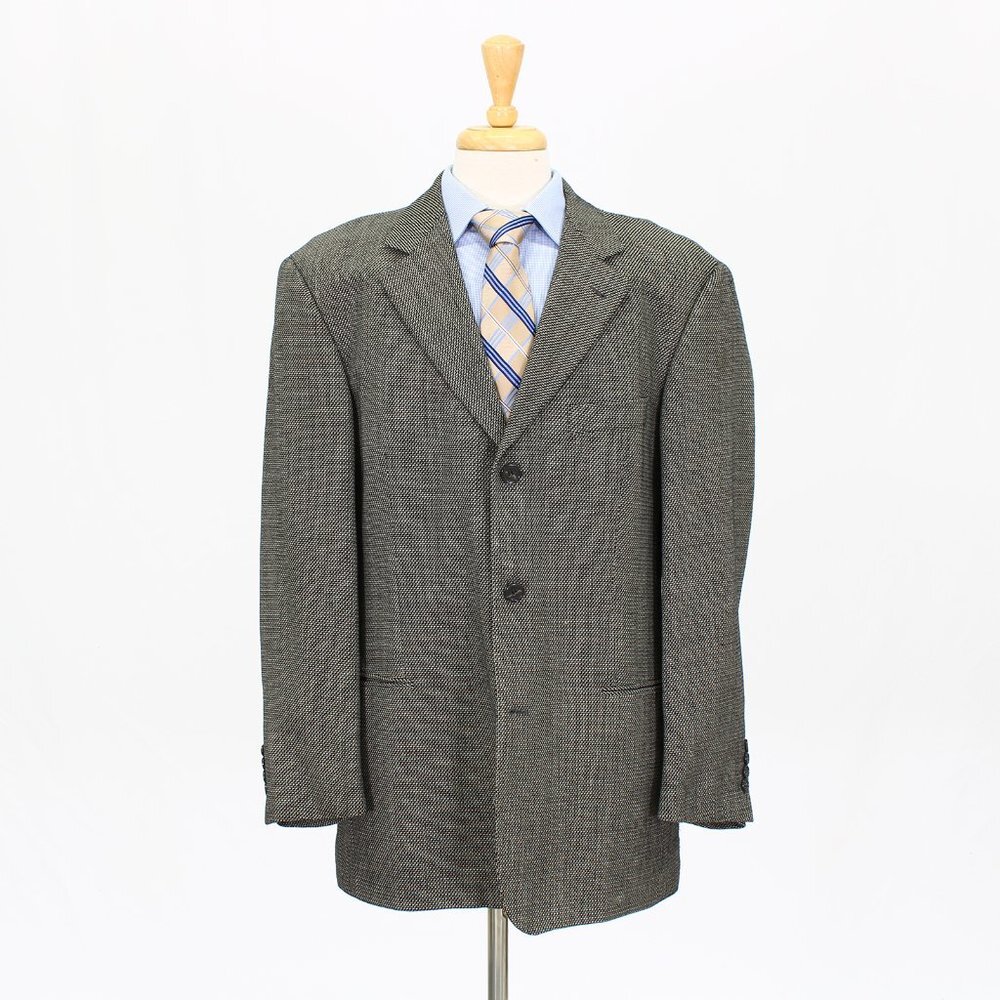 Hugo Boss 42R Gray HT 3-Button Sport Coat Blazer Jacket O649